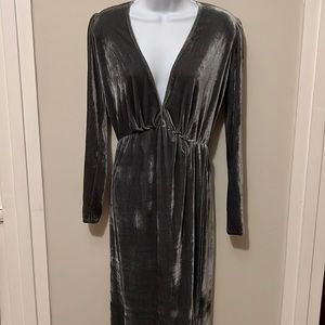 Reformation dark grey formal dress